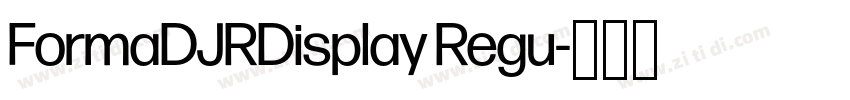 FormaDJRDisplay Regu字体转换